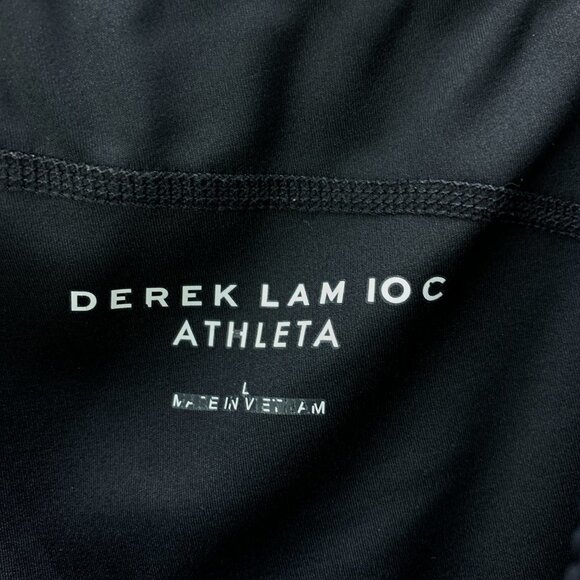 Athleta Derek Lam IOC Leggings Womens Large Black Crop Mesh‎ Athletic - Picture 13 of 14